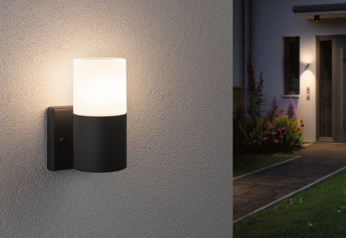 Paulmann Außenwandleuchte Tubs ohne Leuchtmittel IP44 rund 105x123mm  max. 15W  230V  Grau matt Metall,Kunststoff