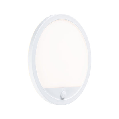 Paulmann LED Außenpanel Lamina mit Bewegungsmelder IP44 rund 280mm 1200lm 14,5W 3000K  Weiß mit Hintergrundlicht