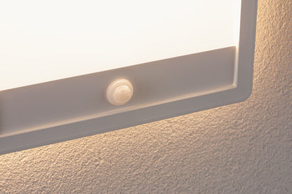 Paulmann LED Außenpanel Lamina mit Bewegungsmelder IP44 eckig 250x250mm 950lm 14,5W 3000K  Weiß mit Hintergrundlicht