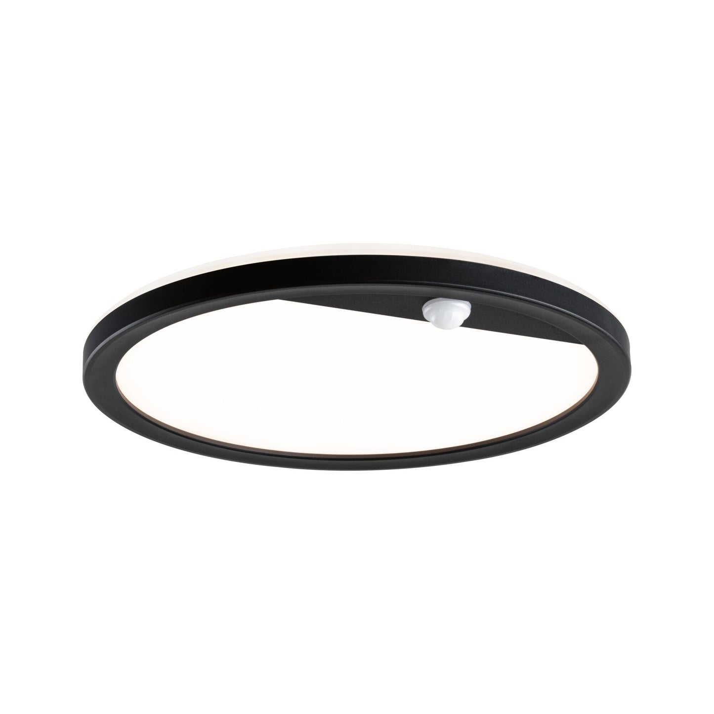 Paulmann LED Außenpanel Lamina mit Bewegungsmelder IP44 rund 280mm 1200lm 14,5W 3000K  Schwarz mit Hintergrundlicht