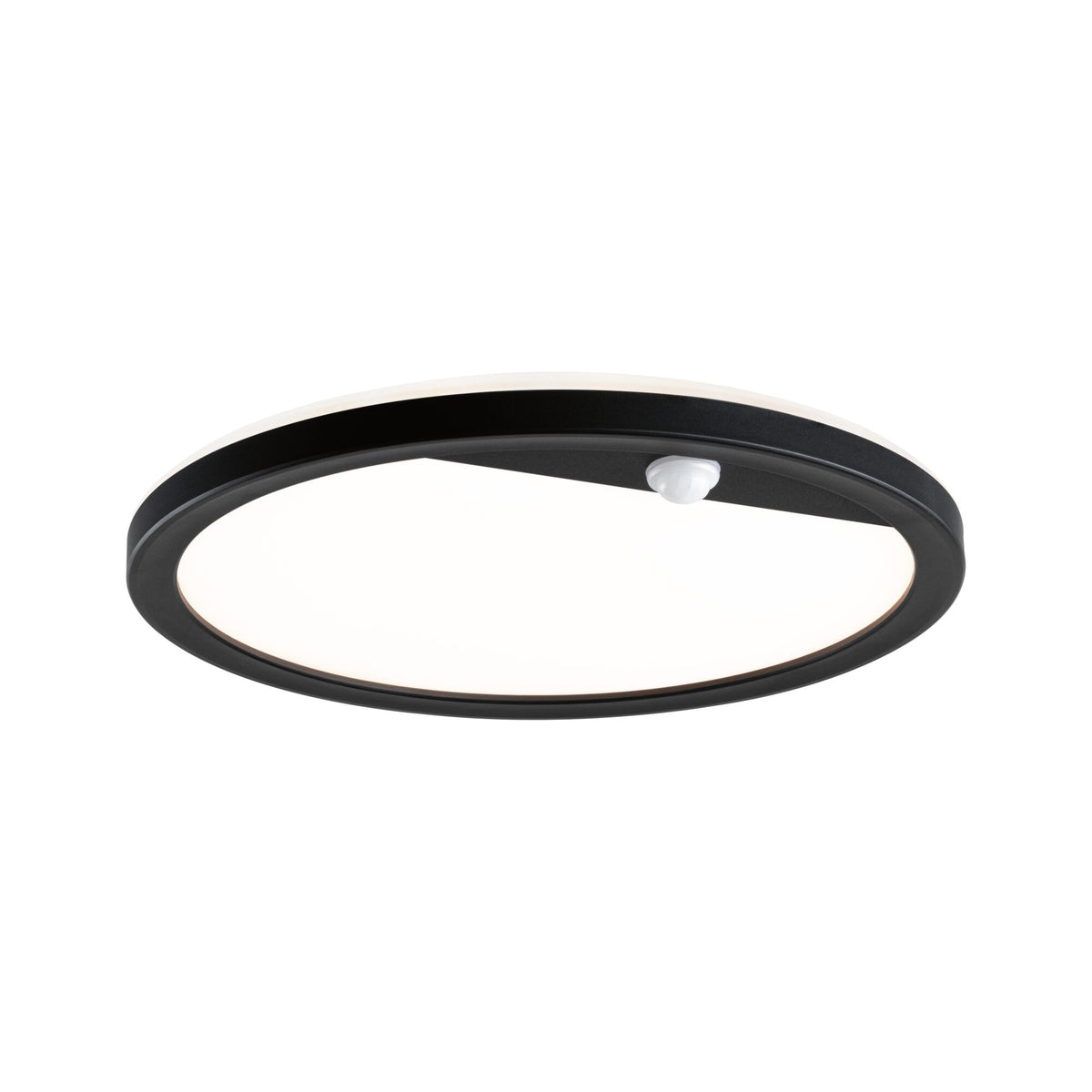Paulmann LED Außenpanel Lamina mit Bewegungsmelder IP44 rund 280mm 1200lm 14,5W 3000K  Schwarz mit Hintergrundlicht