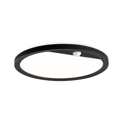 Paulmann LED Außenpanel Lamina mit Bewegungsmelder IP44 rund 280mm 1200lm 14,5W 3000K  Schwarz mit Hintergrundlicht