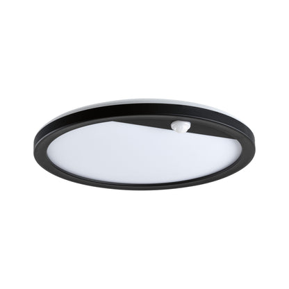 Paulmann LED Außenpanel Lamina mit Bewegungsmelder IP44 rund 280mm 1200lm 14,5W 3000K  Schwarz mit Hintergrundlicht