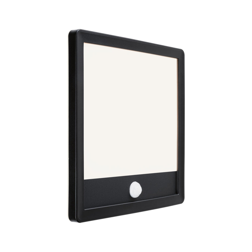 Paulmann LED Außenpanel Lamina mit Bewegungsmelder IP44 eckig 250x250mm 950lm 14,5W 3000K  Schwarz mit Hintergrundlicht