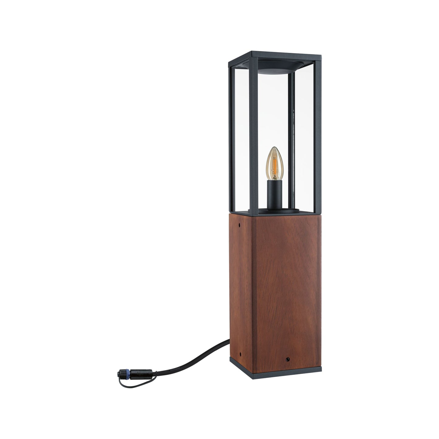Paulmann Plug & Shine Pollerleuchte Venea IP44 1900K 2W   Holz