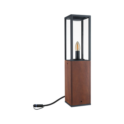 Paulmann Plug & Shine Pollerleuchte Venea IP44 1900K 2W   Holz