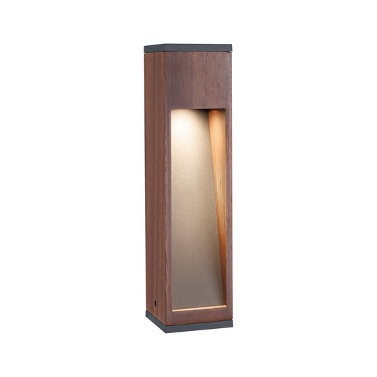 Paulmann Pollerleuchte Trabia IP44 eckig 400mm 3000K 3,5W 230lm 230V 38° Holz GU10 Holz