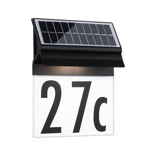 Paulmann Solar LED Hausnummernleuchte IP44 3000K 14lm Schwarz