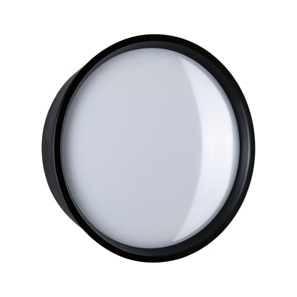 Paulmann LED Außenwandleuchte Platomo IP44 rund 180mm 3000K 14,5W 1200lm 230V  Schwarz Kunststoff