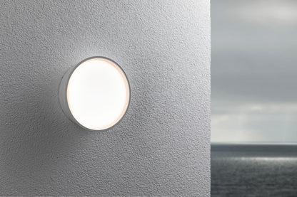 Paulmann LED Außenwandleuchte Platomo IP44 rund 180mm 3000K 14,5W 1200lm 230V  Weiß Kunststoff