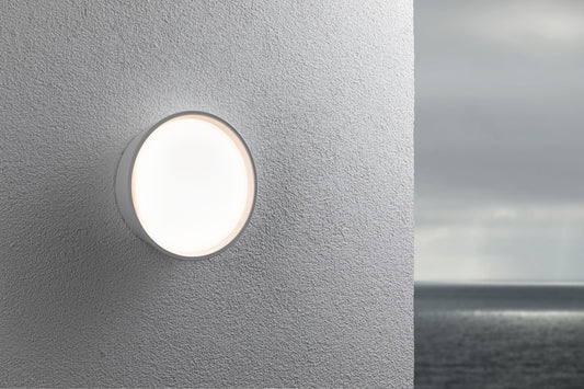 Paulmann LED Außenwandleuchte Platomo IP44 rund 180mm 3000K 14,5W 1200lm 230V  Weiß Kunststoff
