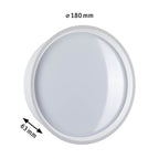 Paulmann LED Außenwandleuchte Platomo IP44 rund 180mm 3000K 14,5W 1200lm 230V  Weiß Kunststoff