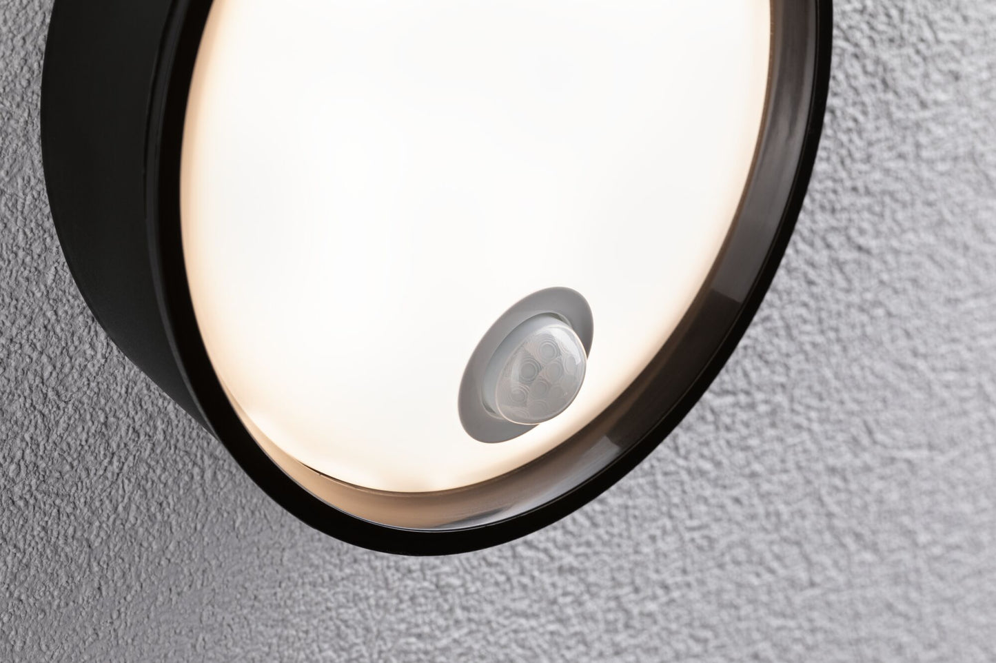 Paulmann LED Außenwandleuchte Platomo IP44 rund 180mm 3000K 14,5W 1200lm 230V  Schwarz Kunststoff