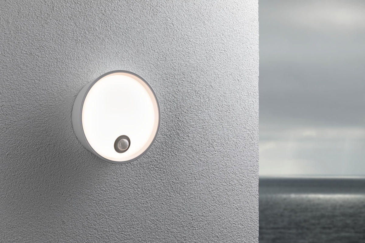 Paulmann LED Außenwandleuchte Platomo IP44 rund 180mm 3000K 14,5W 1200lm 230V  Weiß Kunststoff