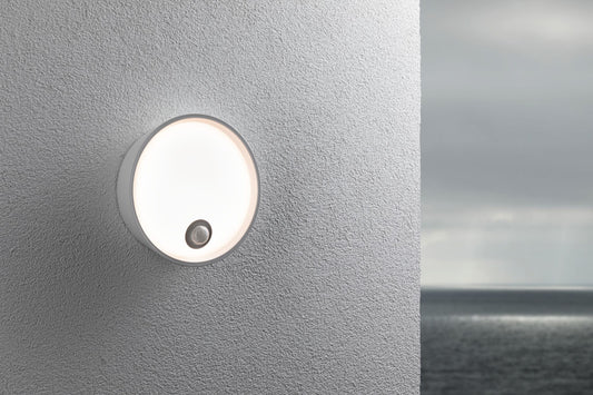 Paulmann LED Außenwandleuchte Platomo IP44 rund 180mm 3000K 14,5W 1200lm 230V  Weiß Kunststoff