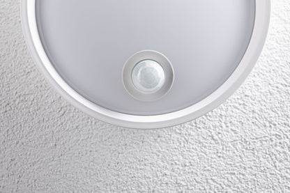 Paulmann LED Außenwandleuchte Platomo IP44 rund 180mm 3000K 14,5W 1200lm 230V  Weiß Kunststoff