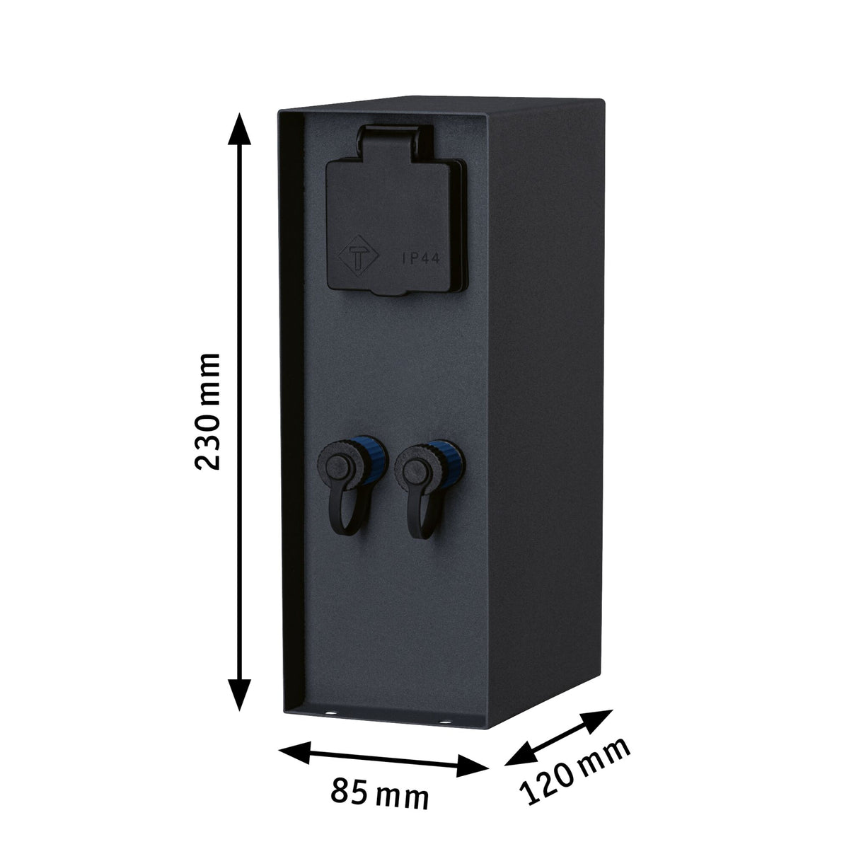 Paulmann Plug & Shine Steckdosensäule Rio  IP44 Anthrazit