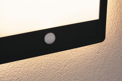 Paulmann LED Außenpanel Lamina Bewegungsmelder insektenfreundlich IP44 eckig 250x47mm Tunable Warm 14W 920lm 230V  Schwarz Kunststoff