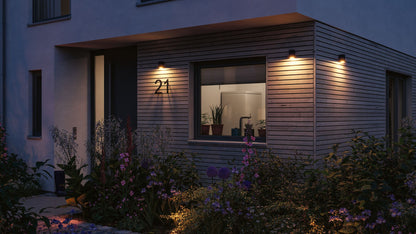Paulmann LED Außenwandleuchte Flame insektenfreundlich IP44 eckig 58x103mm 2200K 4W 265lm 230V 75° Anthrazit Metall