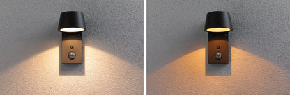 Paulmann LED Außenwandleuchte Capea Bewegungsmelder insektenfreundlich IP44  96x153mm Tunable Warm 6W 450lm 230V 98° Anthrazit Aluminium