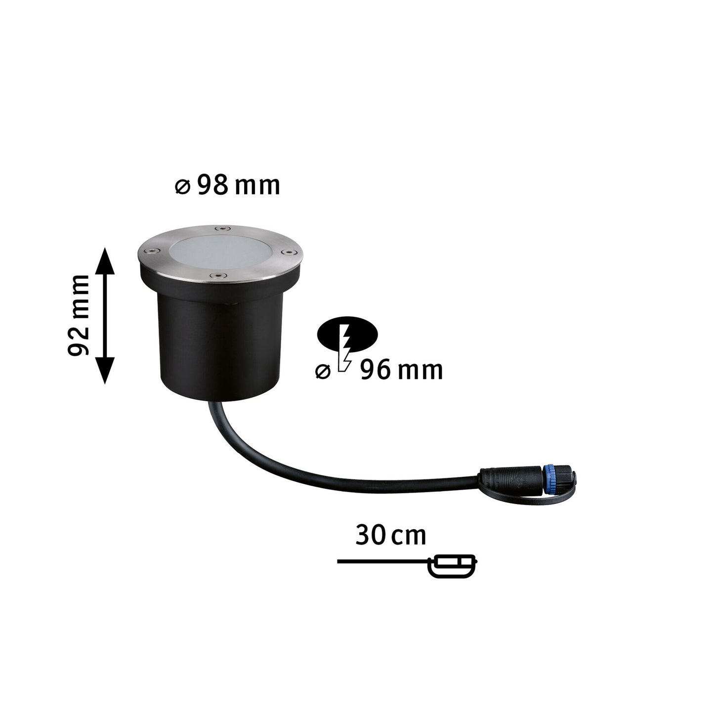 Paulmann Plug & Shine LED Bodeneinbauleuchte Floor IP67 2200K 4,5W   Anthrazit