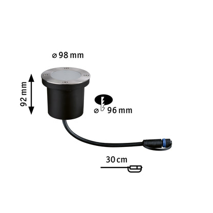 Paulmann Plug & Shine LED Bodeneinbauleuchte Floor IP67 2200K 4,5W   Anthrazit