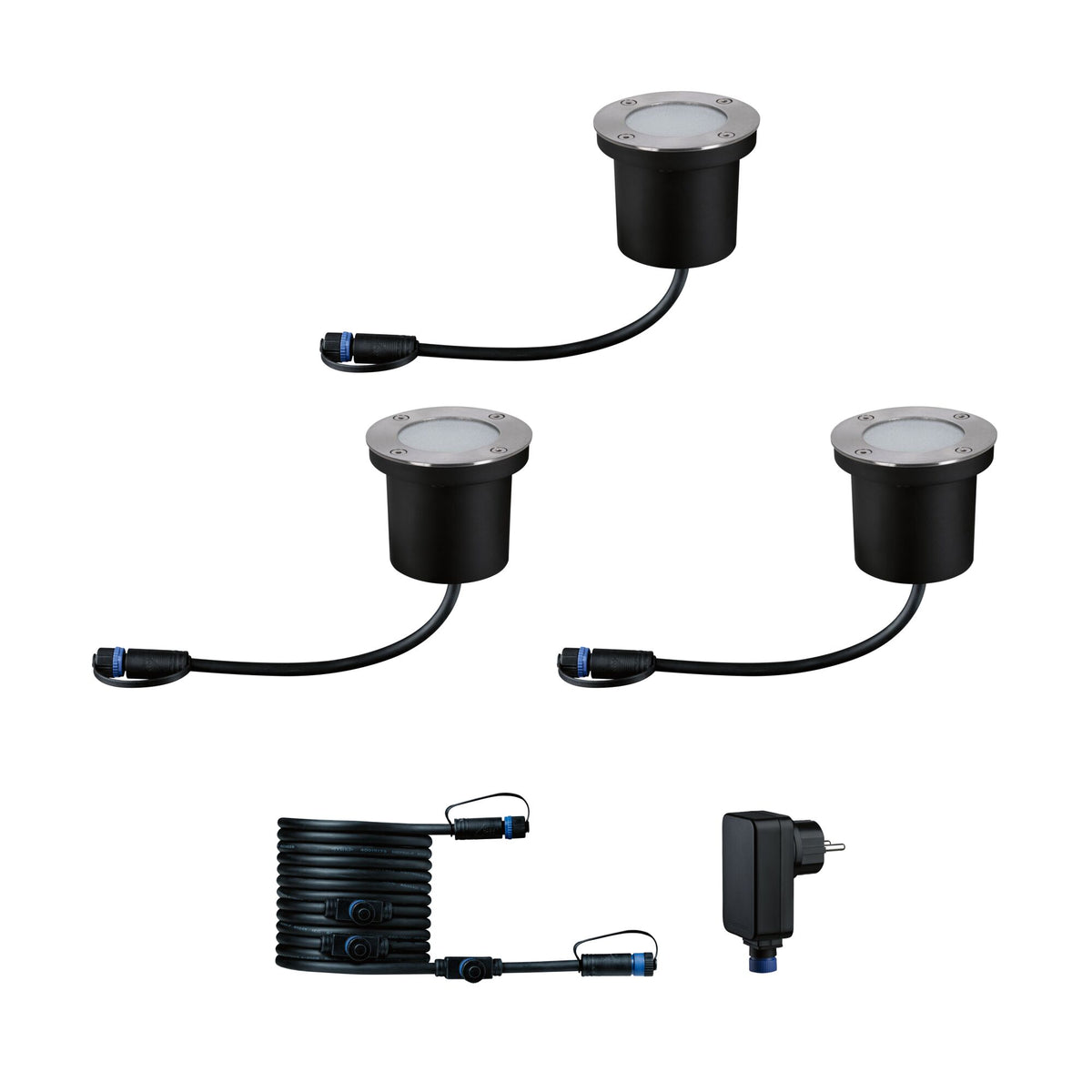 Paulmann Plug & Shine LED Bodeneinbauleuchte Floor IP67 2200K 3x4,5W   Anthrazit