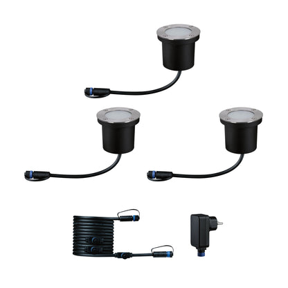 Paulmann Plug & Shine LED Bodeneinbauleuchte Floor IP67 2200K 3x4,5W   Anthrazit