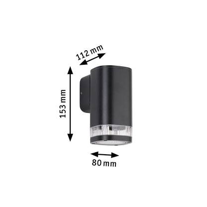 Paulmann Außenwandleuchte Colum IP44  80x112mm  max. 20W  230V  Anthrazit Aluminium