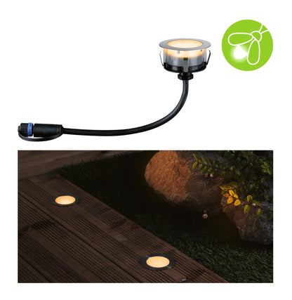 Paulmann Plug & Shine LED Bodeneinbauleuchte Floor IP67 2200K 2W   Silber