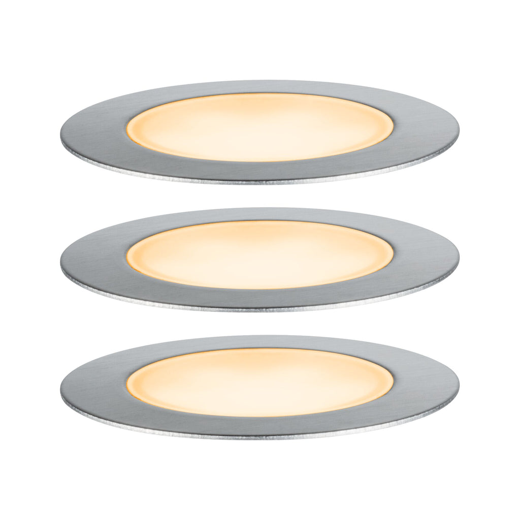 Paulmann Plug & Shine LED Bodeneinbauleuchte Floor IP67 2200K 3x2W  21VA Silber