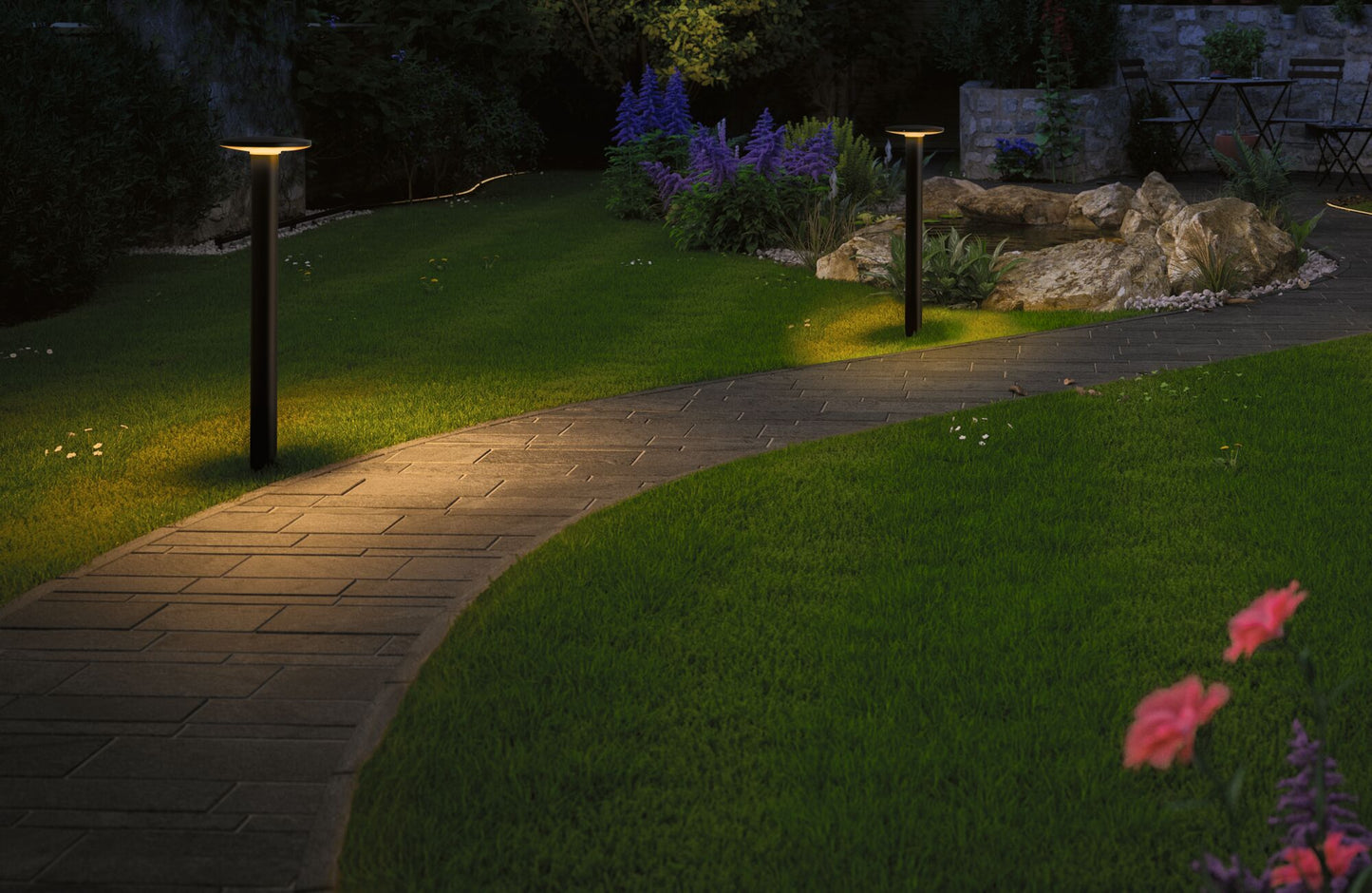 Paulmann Plug & Shine LED Pollerleuchte Plate IP44 2200K 7W   Anthrazit