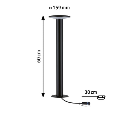 Paulmann Plug & Shine LED Pollerleuchte Plate IP44 2200K 7W   Anthrazit