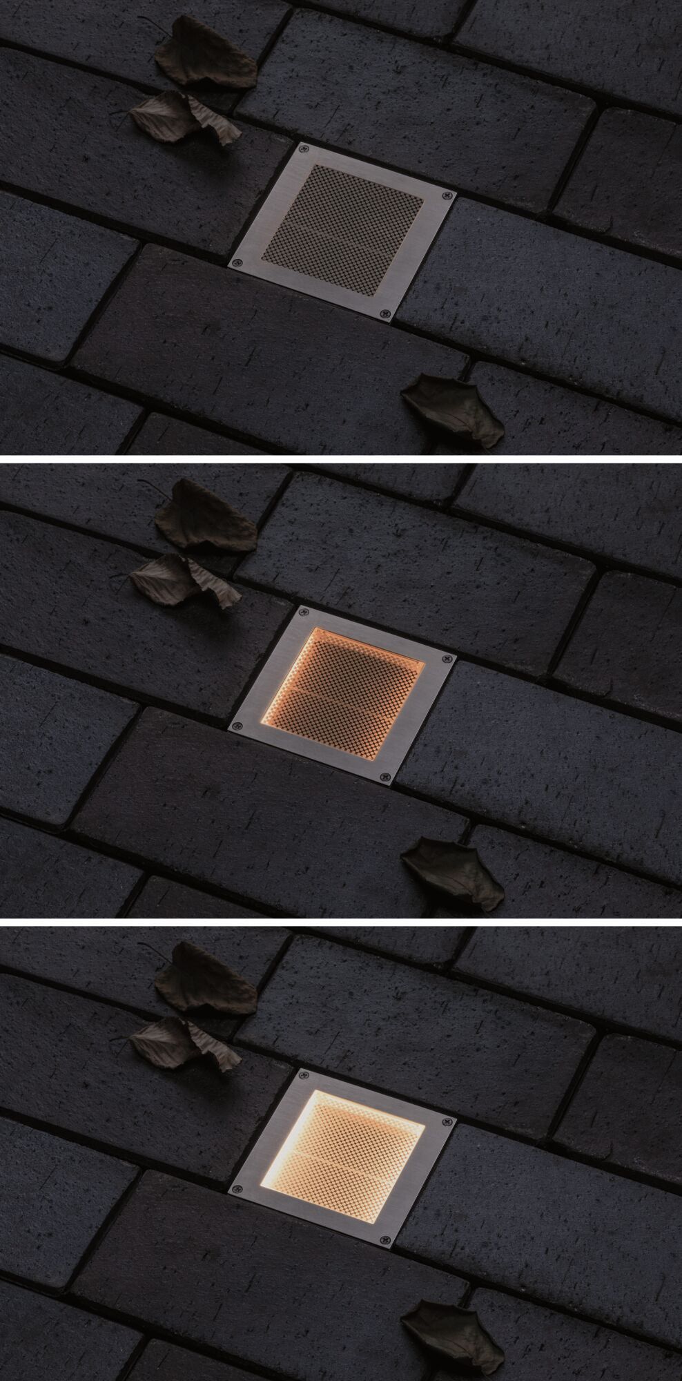 Paulmann Solar LED Bodeneinbauleuchte Aron Bewegungsmelder IP67 eckig 100x100mm 2200K 0,5W 4lm  Weiß Edelstahl,Kunststoff