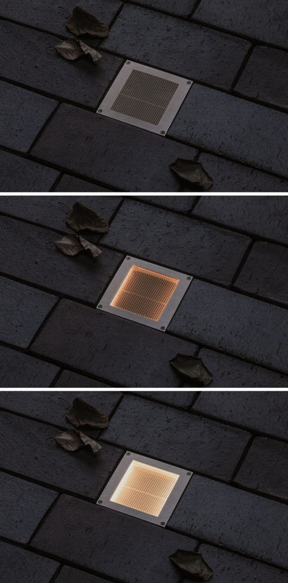 Paulmann Solar LED Bodeneinbauleuchte Aron Bewegungsmelder IP67 eckig 100x100mm 2200K 0,5W 4lm  Weiß Edelstahl,Kunststoff