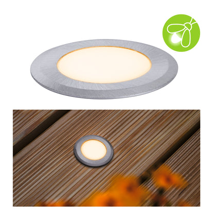 Paulmann LED Bodeneinbauleuchte Goldlicht insektenfreundlich IP65 rund 50mm 2200K 2,2W 60lm 230V Alu Kunststoff,Metall