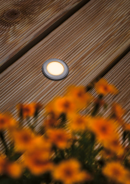 Paulmann LED Bodeneinbauleuchte Goldlicht insektenfreundlich IP65 rund 50mm 2200K 2,2W 60lm 230V Alu Kunststoff,Metall