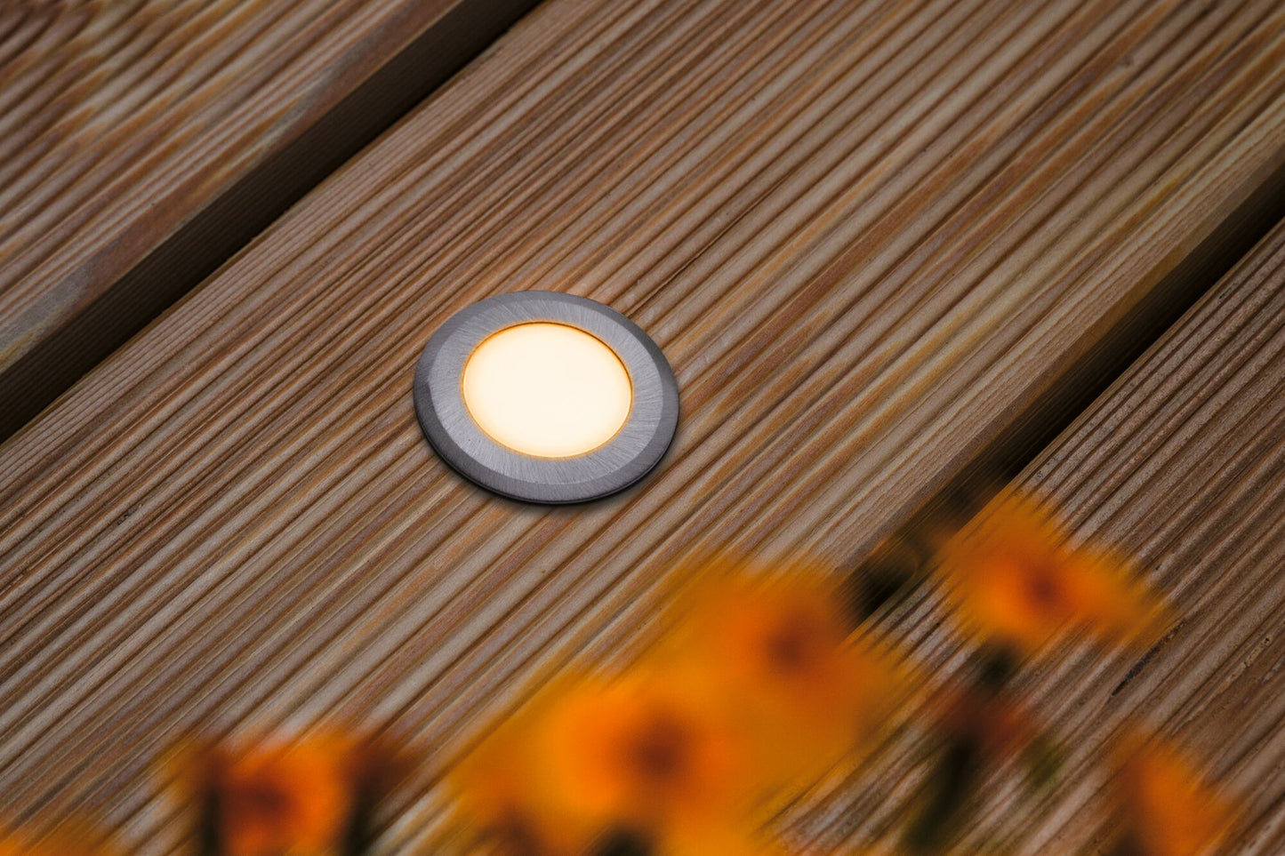Paulmann LED Bodeneinbauleuchte Goldlicht insektenfreundlich IP65 rund 50mm 2200K 2,2W 60lm 230V Alu Kunststoff,Metall