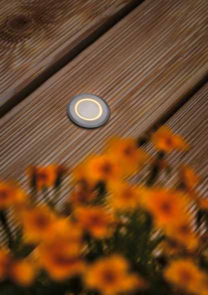 Paulmann LED Bodeneinbauleuchte Goldlicht insektenfreundlich IP67 rund 50mm 2200K 2,2W 15lm 230V Alu Kunststoff,Metall