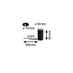 Paulmann LED Bodeneinbauleuchte Goldlicht insektenfreundlich IP67 rund 50mm 2200K 2,2W 15lm 230V Alu Kunststoff,Metall