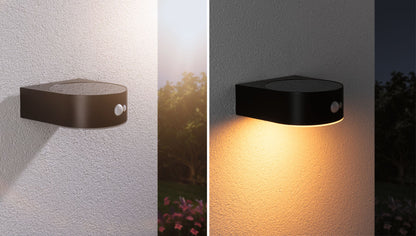 Paulmann Solar LED Außenwandleuchte Eileen Bewegungsmelder IP44 2200K 300lm Schwarz