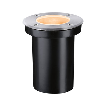 Paulmann LED Bodeneinbauleuchte Goldlicht insektenfreundlich IP65  110mm 2200K 4,3W 320lm 230V Edelstahl gebürstet Edelstahl,Kunststoff