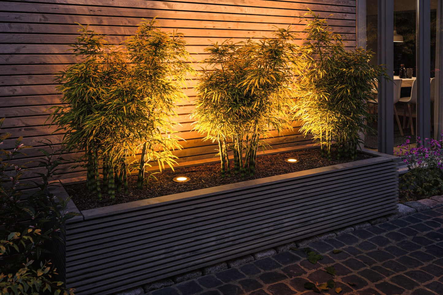 Paulmann LED Bodeneinbauleuchte Goldlicht insektenfreundlich IP65  110mm 2200K 4,3W 320lm 230V Edelstahl gebürstet Edelstahl,Kunststoff
