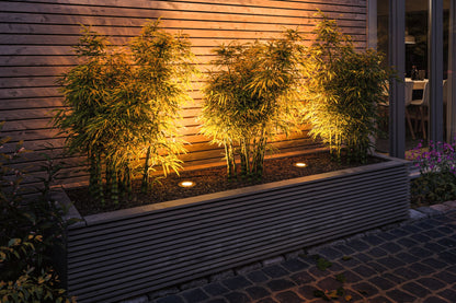 Paulmann LED Bodeneinbauleuchte Goldlicht insektenfreundlich IP65  110mm 2200K 4,3W 320lm 230V Edelstahl gebürstet Edelstahl,Kunststoff