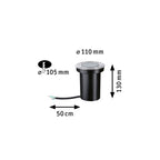 Paulmann LED Bodeneinbauleuchte Goldlicht insektenfreundlich IP65  110mm 2200K 4,3W 320lm 230V Edelstahl gebürstet Edelstahl,Kunststoff
