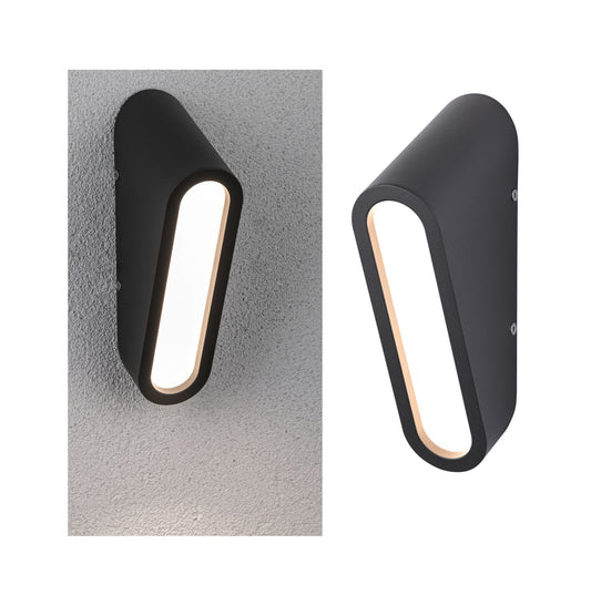 Paulmann LED Außenwandleuchte Cliff IP44  64x116mm 3000K 9,5W 300lm 230V  Anthrazit Aluminium