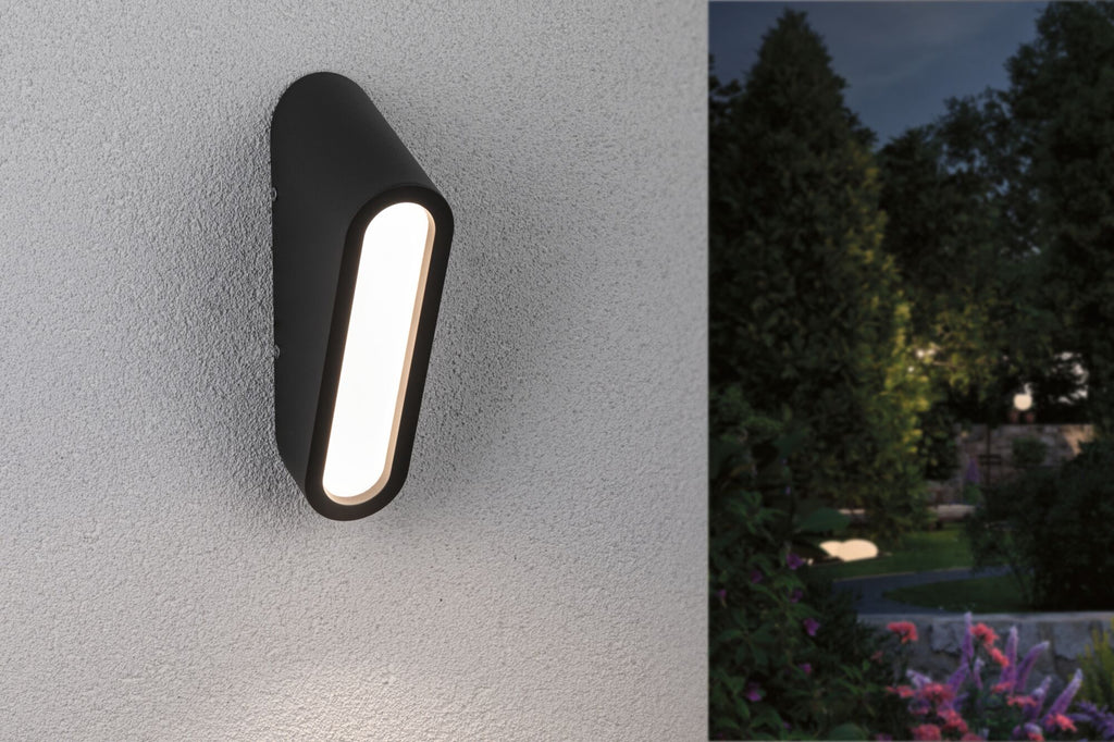 Paulmann LED Außenwandleuchte Cliff IP44  64x116mm 3000K 9,5W 300lm 230V  Anthrazit Aluminium