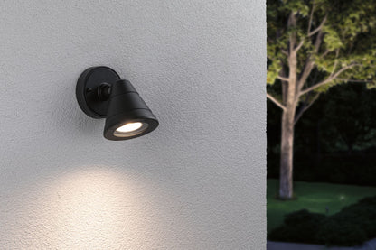 Paulmann Außenwandleuchte Trian IP44 rund 100x125mm  max. 35W  230V  Anthrazit Aluminium