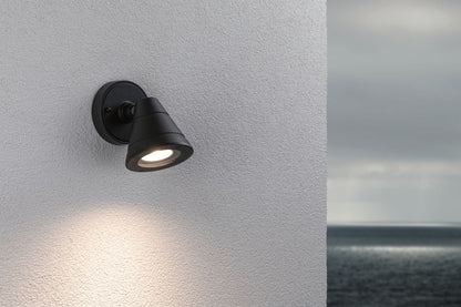 Paulmann Außenwandleuchte Trian IP44 rund 100x125mm  max. 35W  230V  Anthrazit Aluminium