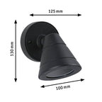Paulmann Außenwandleuchte Trian IP44 rund 100x125mm  max. 35W  230V  Anthrazit Aluminium